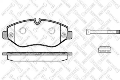 Комплект тормозных колодок STELLOX 1256 000L-SX